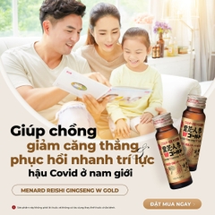 ( Mua 3 Tặng 3) Nước Sâm Linh Chi Menard Reishi Ginseng Phục Hồi Sức Khỏe Sau 30 Phút( 10 chai x 50ml)- Hàng Nhật nội địa