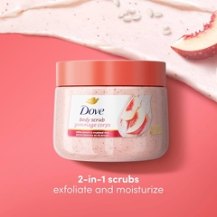 Tẩy Tế Bào Chết Dove Body Scrub Gommage Corps 425g (hương đào) - Hàng Nhật nội địa