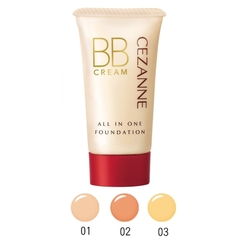 Kem nền BB Cream Cezanne 40g SPF 23, PA++ màu 01 Light ochre cho da sáng - Hàng Nhật nội địa