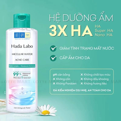 Nước tẩy trang sạch sâu cho da mụn, nhạy cảm Hada Labo Micellar Water Acne Care 240ml