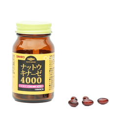 Viên uống Nattokinase 4000FU Plus Orihiro 120 viên hỗ trợ tuần hoàn máu, giảm đột quỵ dùng 60 ngày - Hàng Nhật nội địa