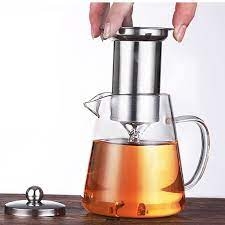 Ấm pha trà thủy tinh kèm lõi lọc inox Echo 650ml - Hàng Nhật nội địa