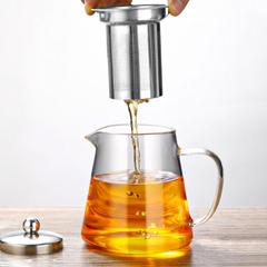 Ấm pha trà thủy tinh kèm lõi lọc inox Echo 650ml - Hàng Nhật nội địa