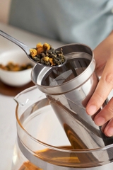 Ấm siêu tốc thuỷ tinh kèm lõi lọc trà Kaiyo 1,7L, model KEK-062 - Hàng Nhật nội địa