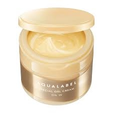Set kem dưỡng ẩm Shiseido Aqualabel Special 5 in 1 90g + tặng sữa rửa mặt (màu vàng - chống lão hóa da)  - Hàng Nhật nội địa