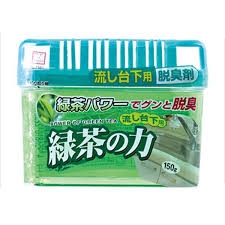 Hộp khử mùi ngăn tủ bếp hương trà xanh Kokubo 150gr - Hàng Nhật nội địa