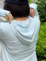 Áo chống nắng làm mát, chống UV Comfy  (size L- màu xanh nhạt) - Hàng Nhật nội địa