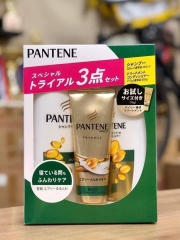 Bội dầu gội & xả Pantene sét 3 màu xanh lá (dưỡng tóc suôn mượt ) - Hàng Nhật nội địa