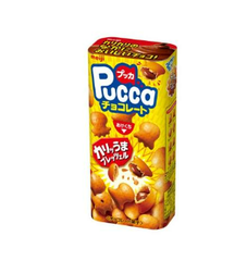Bánh quy mực nhân sôcôla Meiji pucca 39g - Hàng Nhật nội địa