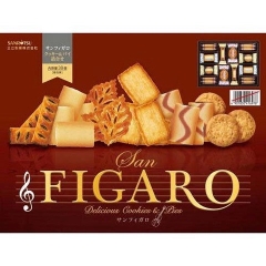 Bánh Quy Tổng Hợp Sanritsu FIGARO Hộp Lớn 38 Cái mẫu mới - Hàng Nhật nội địa