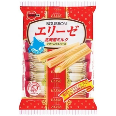 Bánh xốp Bourbon Elise vị kem sữa Hokkaido 57g- Hàng Nhật nội địa