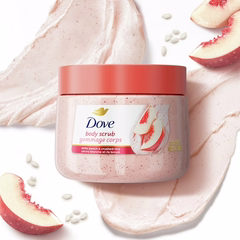 Tẩy Tế Bào Chết Dove Body Scrub Gommage Corps 425g (hương đào) - Hàng Nhật nội địa
