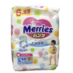 Bỉm merries size L quần 44+6 nội địa Nhật Bản