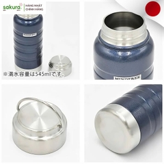 Bình giữ nhiệt inox 304 có quai xách Mind Free 550ml - Hàng Nhật nội địa