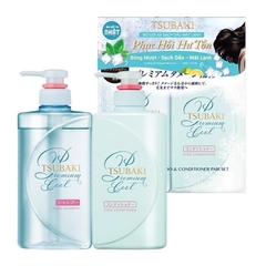 Bộ Gội Xả Sạch Dầu Mát Lạnh Tsubaki Premium Cool (Set 490ml x 2)