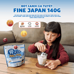 Bột canxi Cá Tuyết FINE BONES Nhật Bản vị socola túi 140g - Hàng Nhật nội địa
