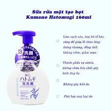 Bọt Rửa Mặt Hatomugi Ý Dĩ Dưỡng Ẩm, Trắng Da 160ml - Hàng Nhật nội địa