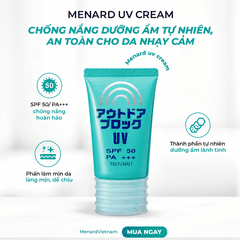 Kem Chống Nắng Menard UV SPF 50 PA+++ Nâng Tông Dưỡng Sáng 65g - Hàng Nhật nội địa