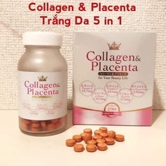 Viên uống trắng da chống lão hóa 5in1 collagen & placenta 270v New - Hàng Nhật nội địa