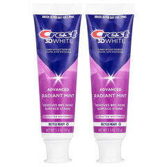 CREST 3D - Kem đánh răng White Radiant Mint 2 tuýp x 93g - Hàng Nhật nội địa