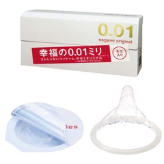 Bao Cao Su Sagami Original 0.01mm Siêu Mỏng ( Hộp 5 Chiếc) - Hàng Nhật nội