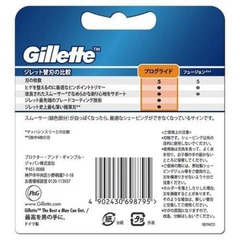 Set 4 lưỡi dao cạo râu Gillette Fusion Nhật Bản 5+1 lưỡi kép - Hàng Nhật nội địa