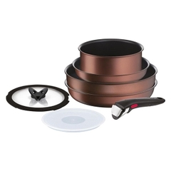 T-Fal Bộ nồi chảo 7 món chất liệu chính hợp kim nhôm - Hàng Nhật nội địa