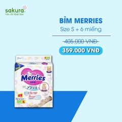 Bỉm merries S82+6- Hàng Nhật nội địa