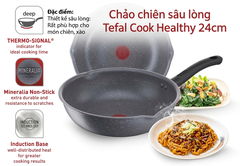 Chảo chiên sâu lòng Tefal Cook Healthy 24cm