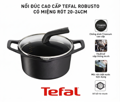Nồi đúc cao cấp Tefal Robusto có miệng rót 24cm chính hãng