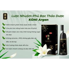 Nhuộm Phủ Bạc Thảo Dược Komi Argan 350ml Nhật Bản (có lược)