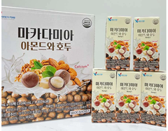 Sữa hạt Macca, hạnh nhân, óc chó KSun Hàn Quốc ( thùng 16 hộp x 190ml) - Hàng Nhật nội địa