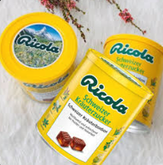 Kẹo ngậm ho ricola màu vàng (250g) - Hàng Nhật nội địa