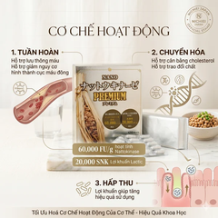 Viên Uống Hỗ Trợ Phòng Ngừa Đột Quỵ, Tai Biến Nano Nattokinase Premium 60000fu NICHIEI BUSSAN 120 Viên - Hàng Nhật chính hãng