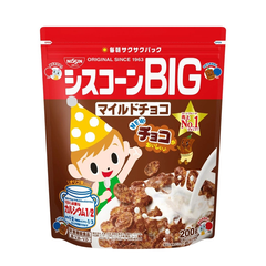 Ngũ Cốc Giòn Ăn Liền Ciscorn Big Mild Chocolate vị socola Gói 200g - Hàng Nhật nội địa