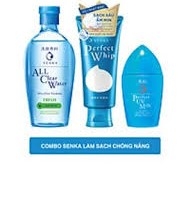 Combo Làm Sạch & Chống Nắng Senka - Hàng Nhật nội địa