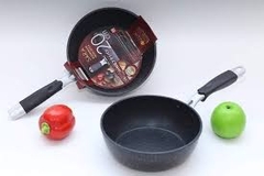 Chảo chống dính bằng đá Sara 24cm nông lòng (dùng được bếp từ)
