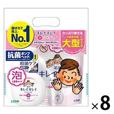 Nước rửa tay tạo bọt Lion set chai 250+ túi 450ml