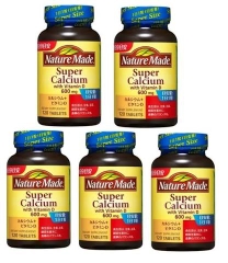 Viên uống Canxi Nature Made nội địa Nhật Bản Super Calcium with Vitamin D 120 viên - Hàng Nhật nội địa