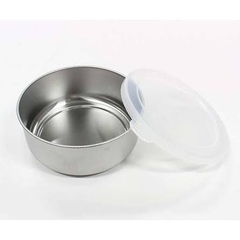 Hộp inox đựng thực phẩm có nắp dáng tròn Echo 10cm -  Hàng Nhật nội địa