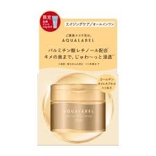 Set kem dưỡng ẩm Shiseido Aqualabel Special 5 in 1 90g + tặng sữa rửa mặt (màu vàng - chống lão hóa da)  - Hàng Nhật nội địa