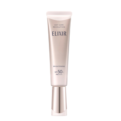 Kem chống nắng kháng nắng tự thân, dưỡng trắng, chống lão hóa cao cấp  Elixir Day Care Revolution Brightening SPF50+ PA++++ 35ml- Hàng Nhật nội địa