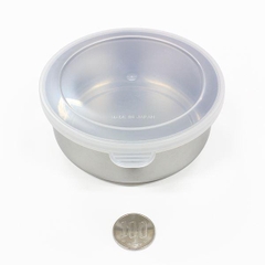 Hộp inox đựng thực phẩm có nắp dáng tròn Echo 10cm -  Hàng Nhật nội địa