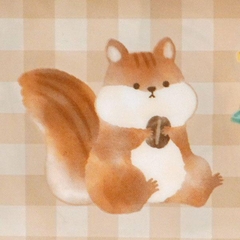 Túi đựng mỹ phẩm, đồ du lịch size vừa (họa tiết chú sóc) - Hàng Nhật nội địa