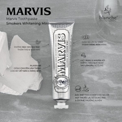 ( Ý) Kem Đánh Răng MARVIS Whitening Mint Màu Trắng 85ml ( Chứa Tinh Chất Trắng Răng)