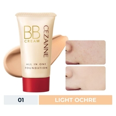 Kem nền BB Cream Cezanne 40g SPF 23, PA++ màu 01 Light ochre cho da sáng - Hàng Nhật nội địa