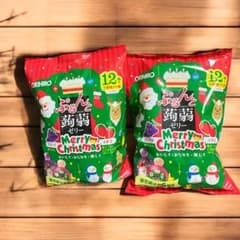 Thạch trái cây Orihiro giáng sinh 2025 vị dây tây và nho 12 chiếc - Hàng Nhật nội địa