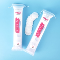 Bông tẩy trang Reskin 100% cotton 150 miếng - Hàng Nhật nội địa