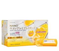Nước Uống Tinh Chất Nghệ Eikenbi Nano Ukon Premium Liquid 15 tuýp x 10ml - Hàng Nhật nội địa