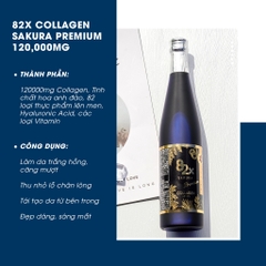 Thực phẩm bảo vệ sức khỏe cao cấp Sakura Collagen Premium 82X 120,000mg 500ml - Hàng Nhật nội địa